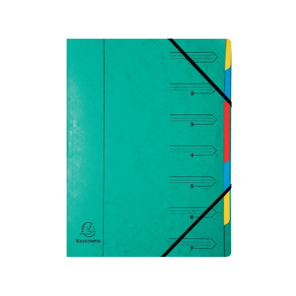 EUROPA 7 PART ORGANISER GREEN 54073E