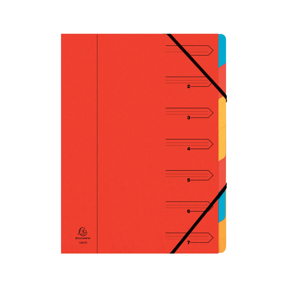 EUROPA 7 PART ORGANISER RED 54075E