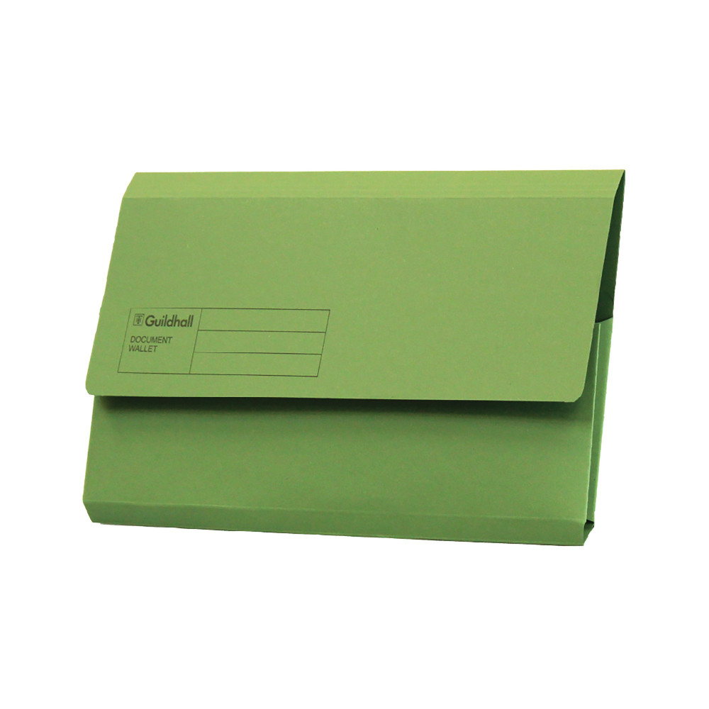 GUILDHALL DOC WLT FOOLSCAP GRN PK50