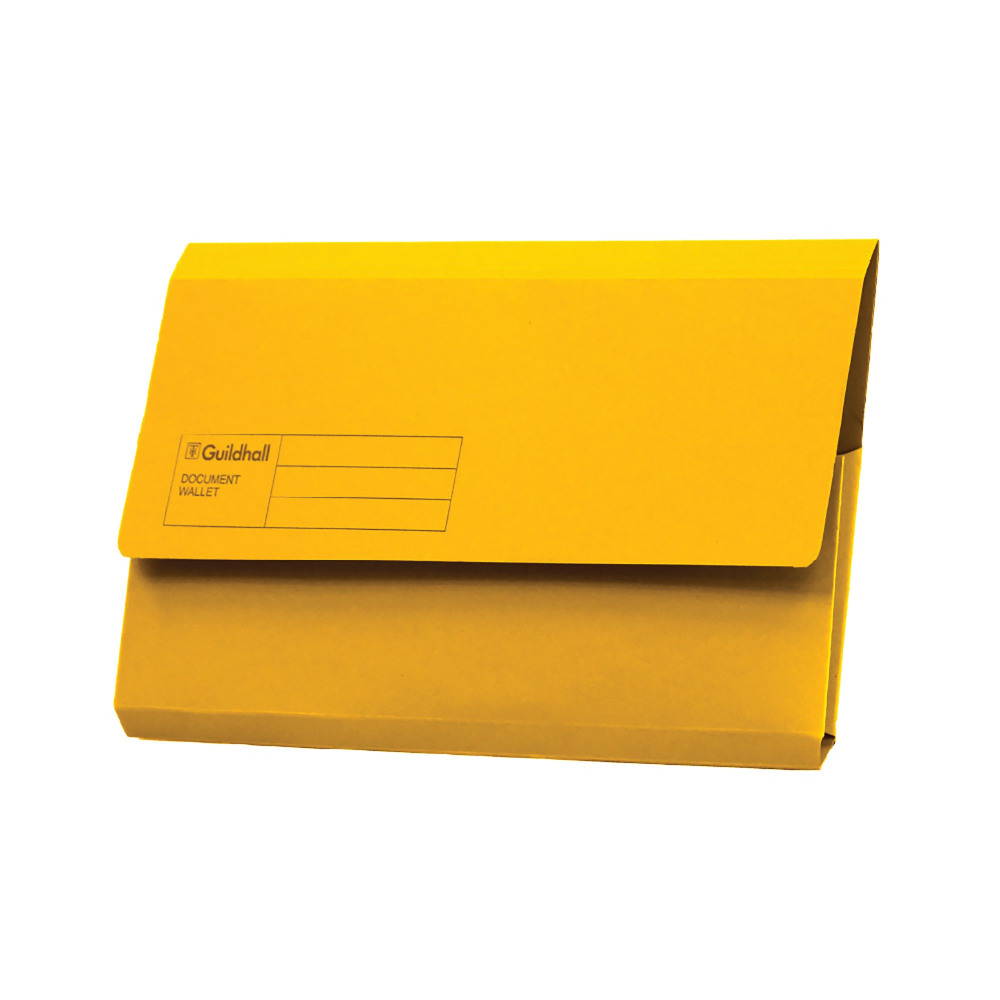 GUILDHALL DOC WALLET FC YLW PK50