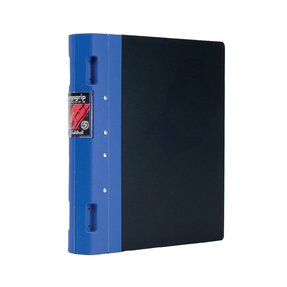 GUILDHALL ERGOGRIP BINDER A4 BLU PK2