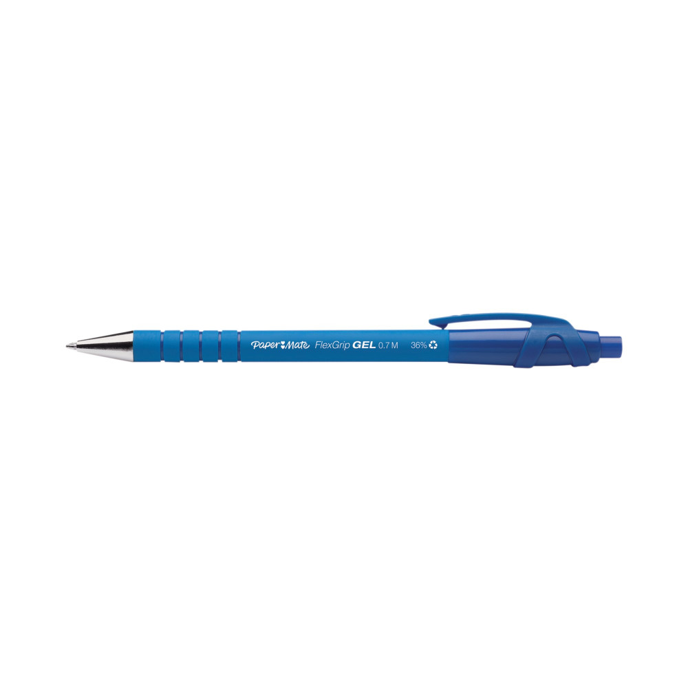 PAPERMATE FLEXGRIP GEL PENS BLU PK12