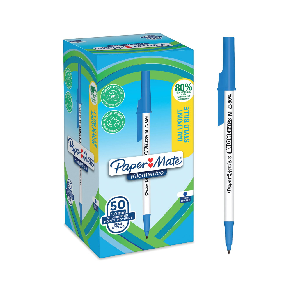 PAPERMATE KILOMET BALLPOINT BLU PK50