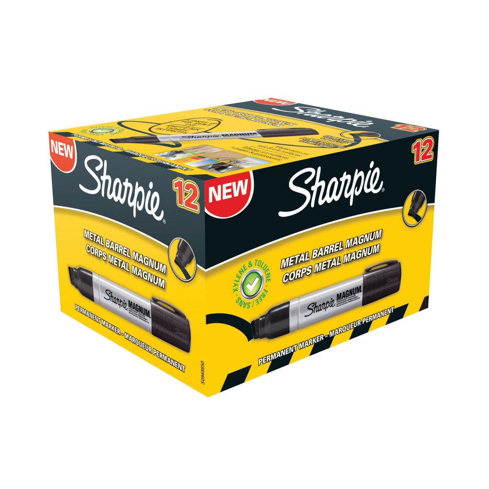SHARPIE PRO MAGNUM PERM MKR BLK PK12