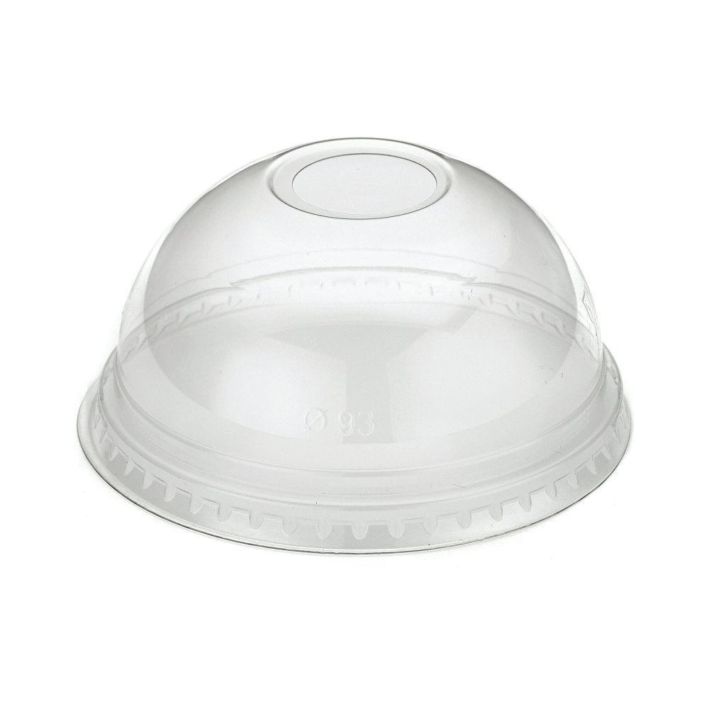 DOMED LID WITH HOLE RPET 12OZ PK1000
