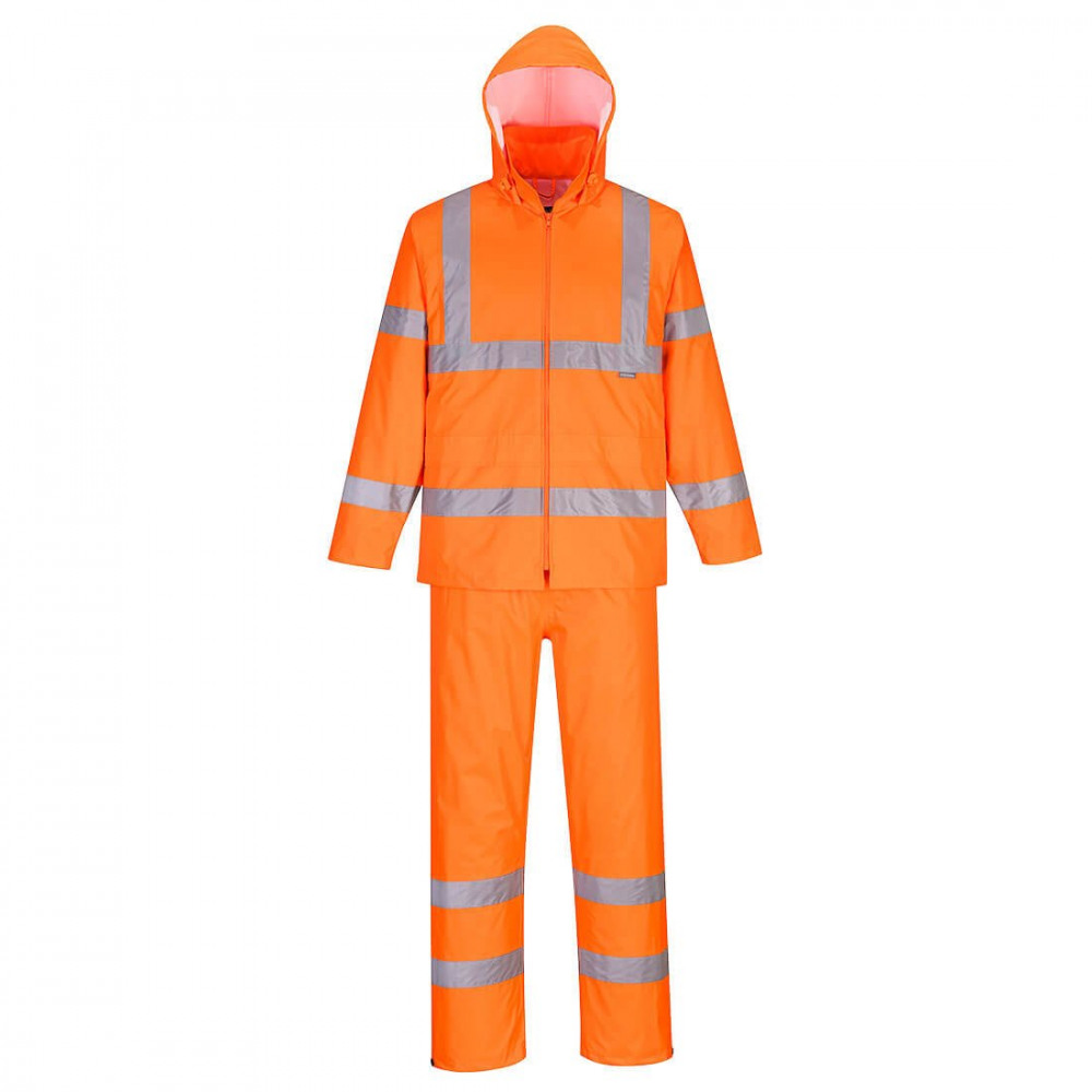 HI-VIS PACKAWAY RAIN SUIT ORG XXL