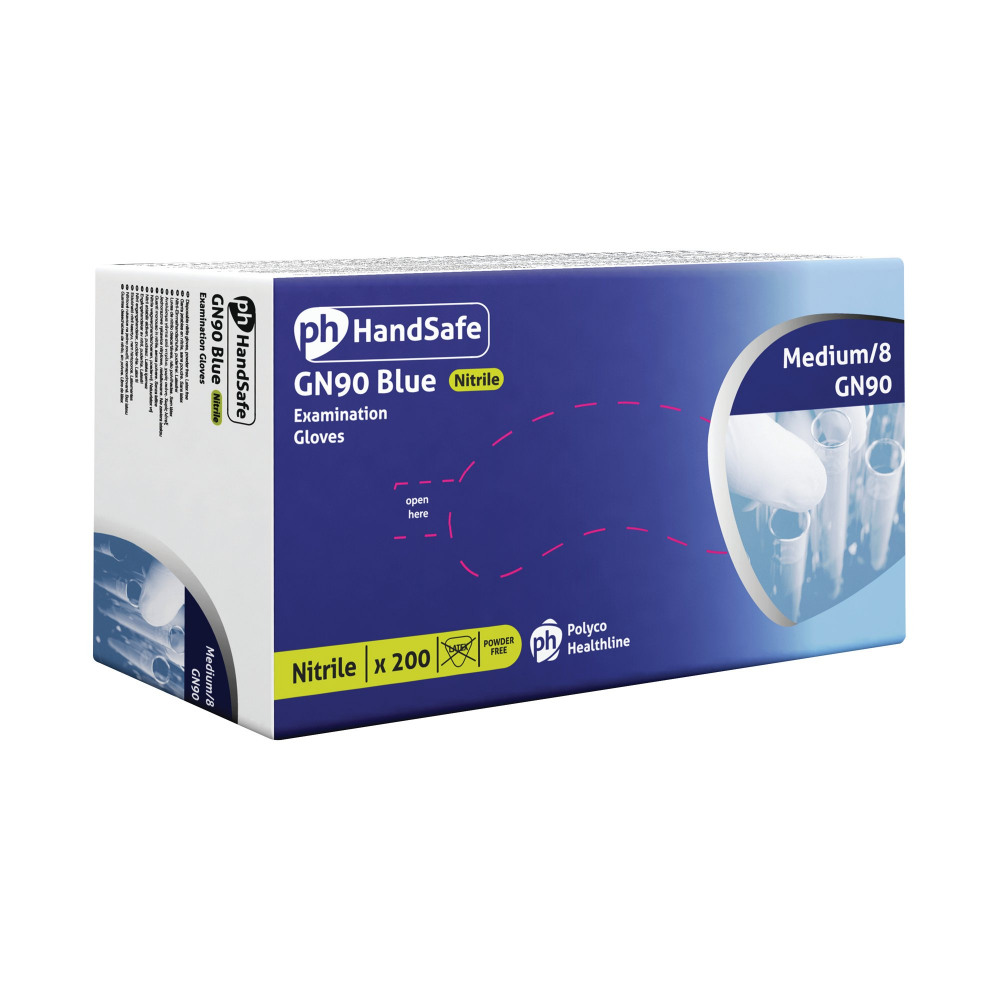 HANDSAFE PF NITRLE GLOVES M PK200
