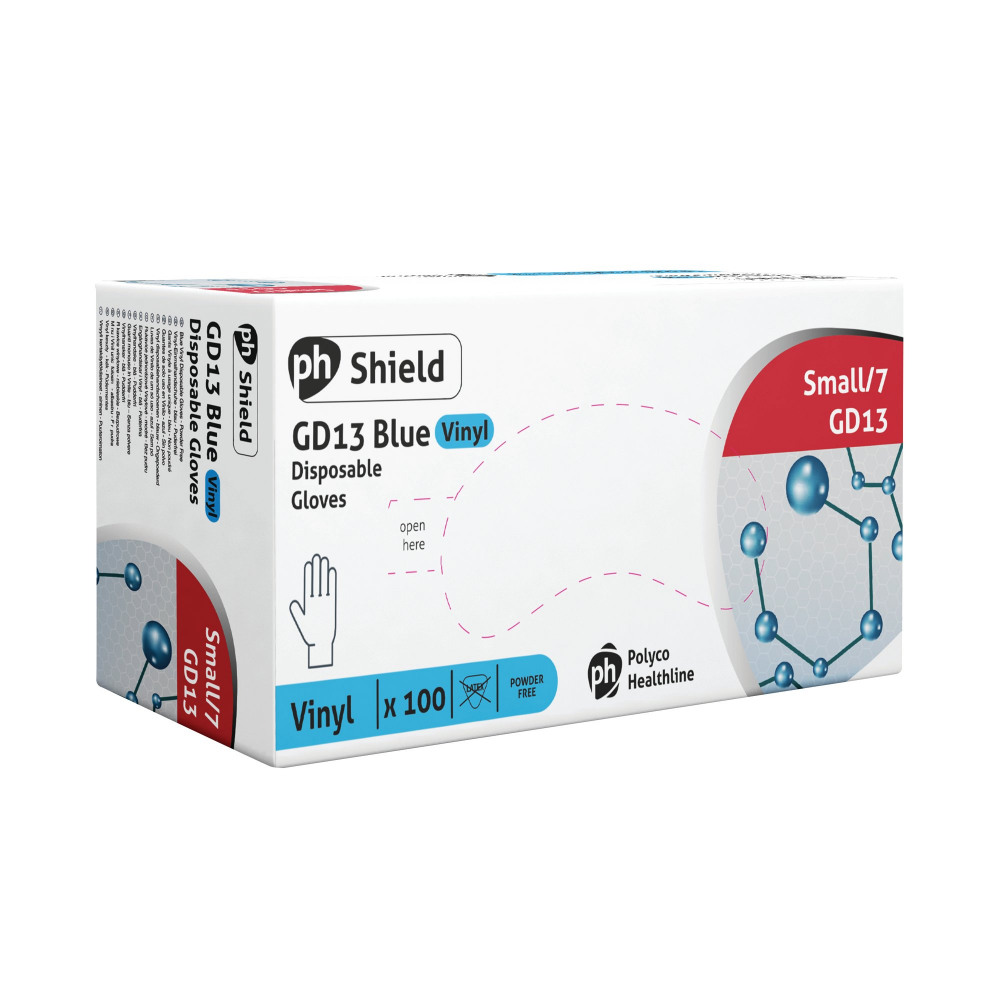 SHIELD PF VINYL GLOVES S PK100 GD13