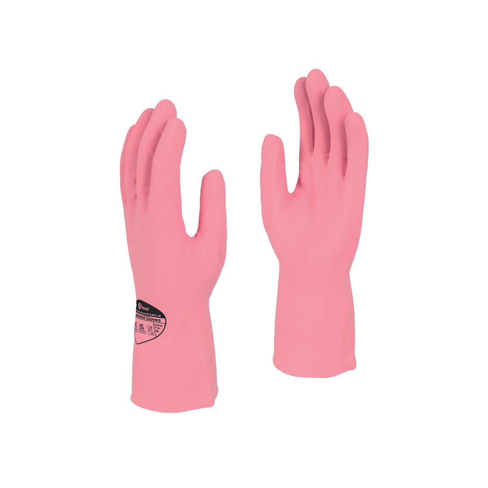 LATEX RUBBER HHD GLOVE L PINK PK12