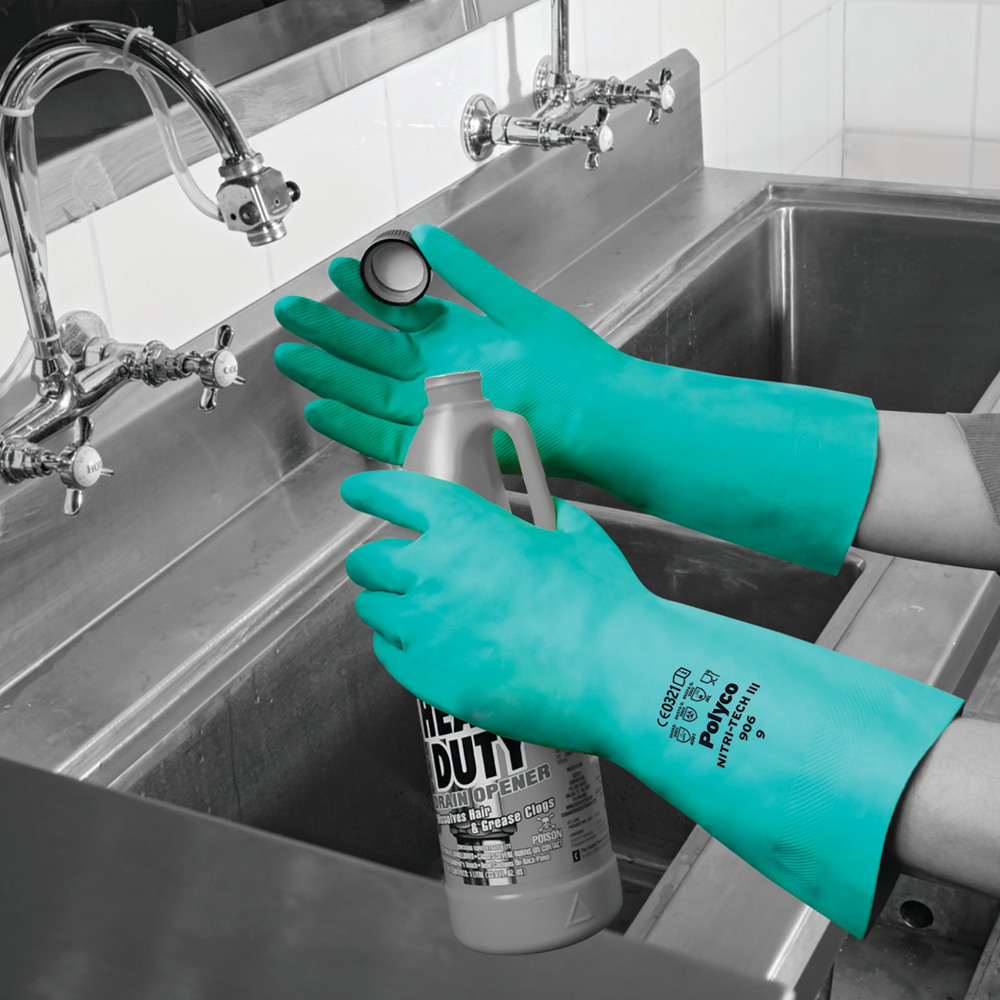 POLYCO NITRI-TECH III GLOVES 9 GRN