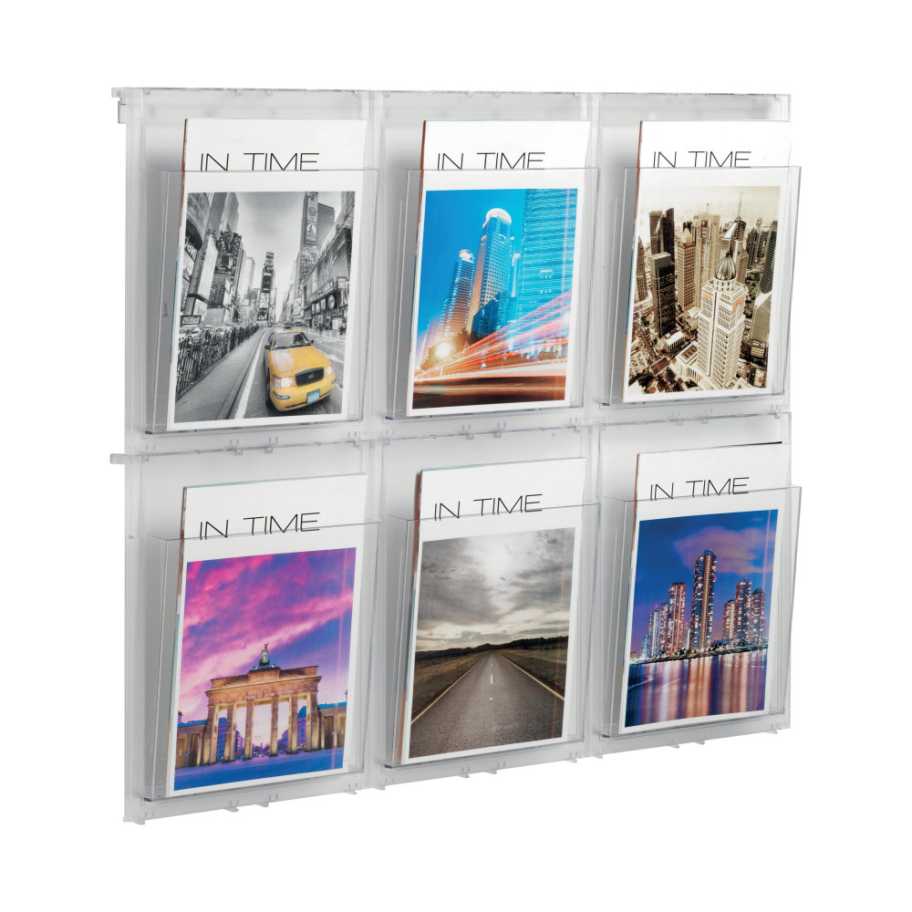 HELIT WALL DISPLAY 6XA4 POCKETS CLR