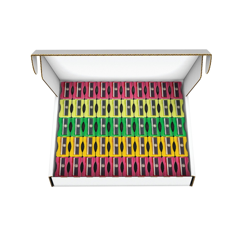 PLASTIC SHARPENERS PK100 ASSORTED