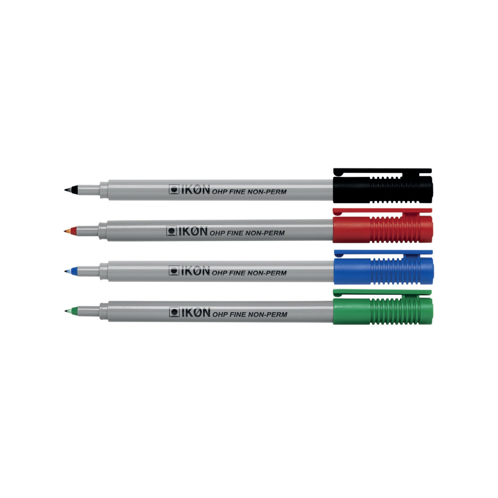 IKON OHP PEN NPER FINE POINT AST PK4