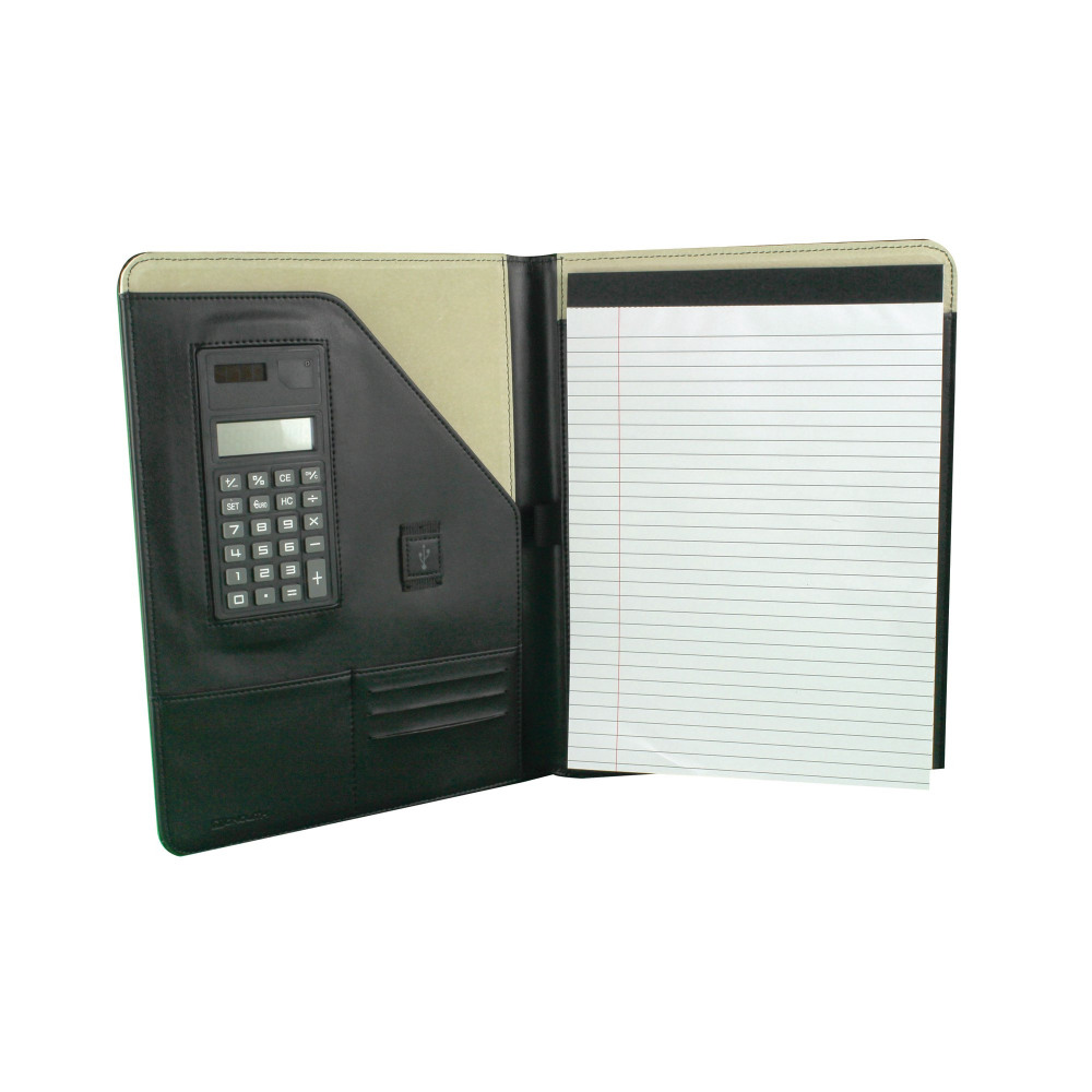 MONOLITH LEATHER CONF FOLDER A4 BLK