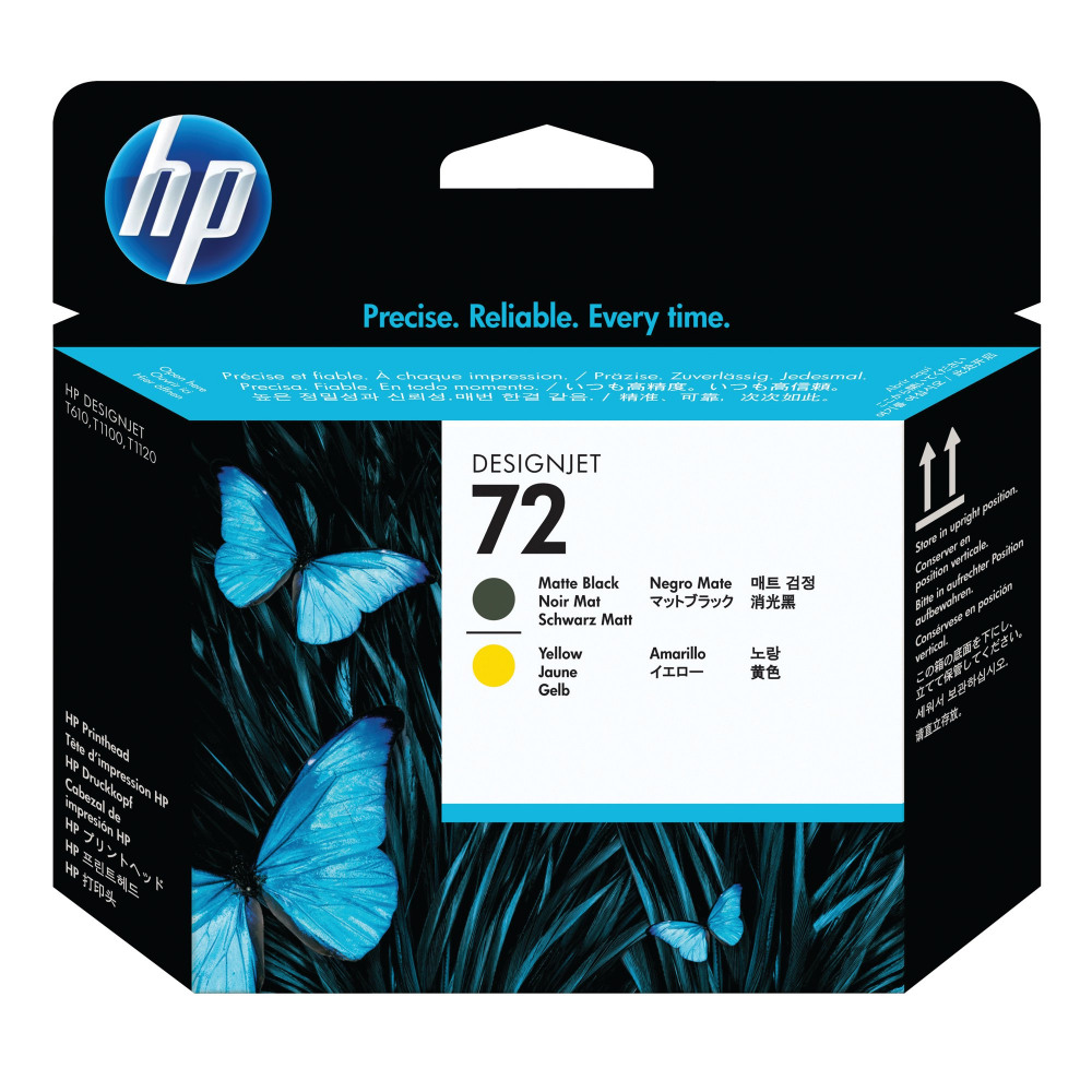 HP C9384A NO 72 MATTE BLK AND YELL PHEAD
