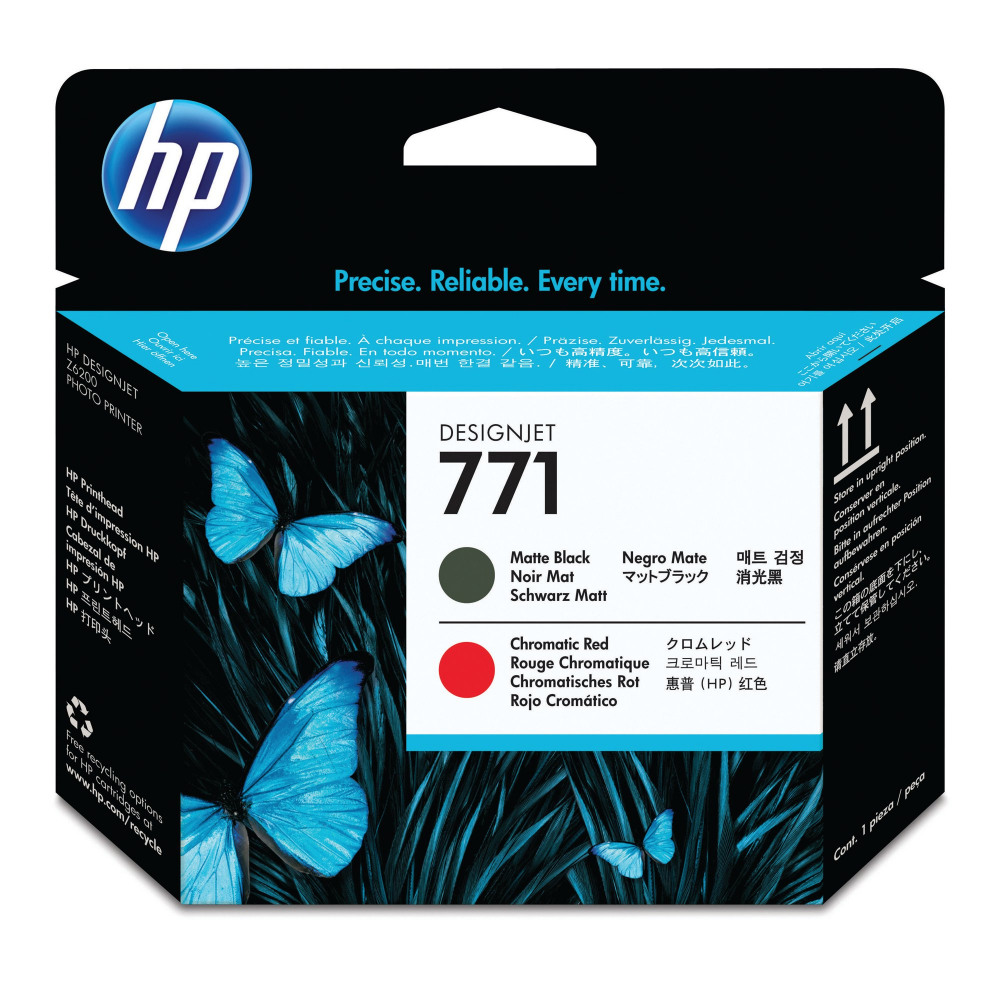 HP CE017A NO 771 MBK & CH RED PRINTHEAD
