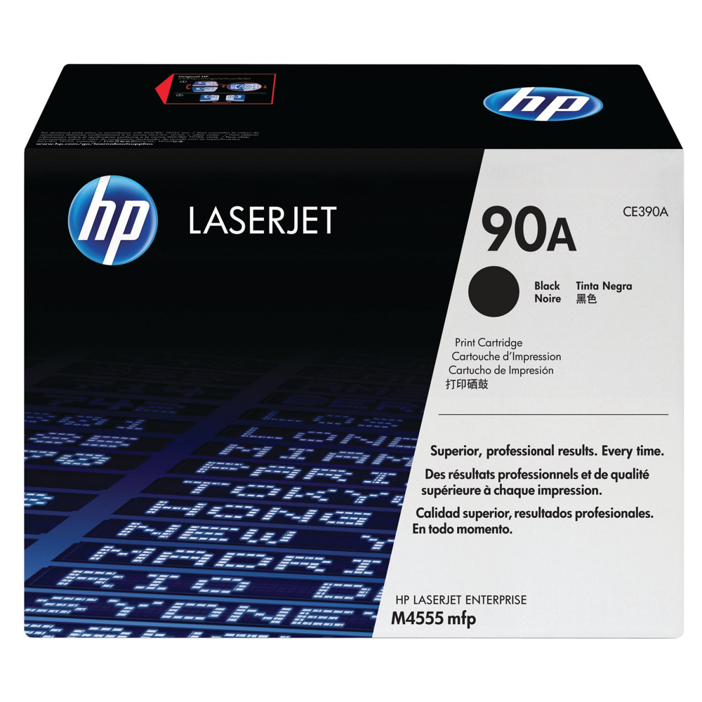 HP CE390A 90A BLACK TONER CARTRIDGE