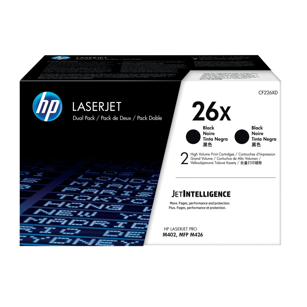 HP CF226XD 26X 2 PACK HIGH YIELD BLACK