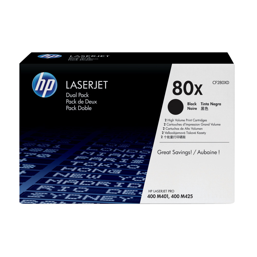 HP CF280XD 80X BLK TONER CARTRIDGE TWIN
