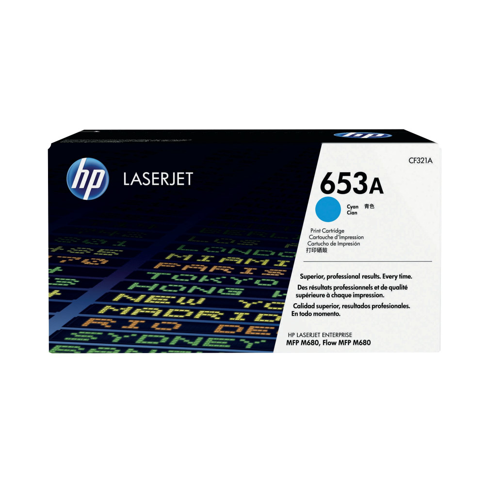 HP CF321A 653A LASERJET CART 16.5K CYAN
