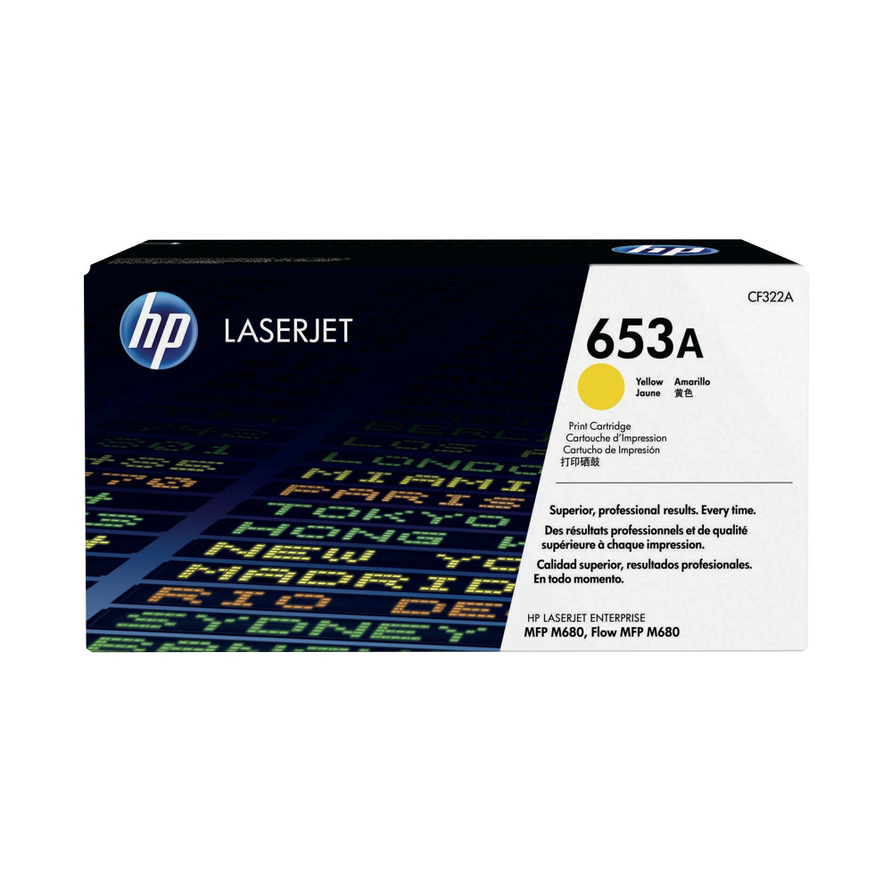 HP CF322A 653A LASER CART 16.5K YELLOW