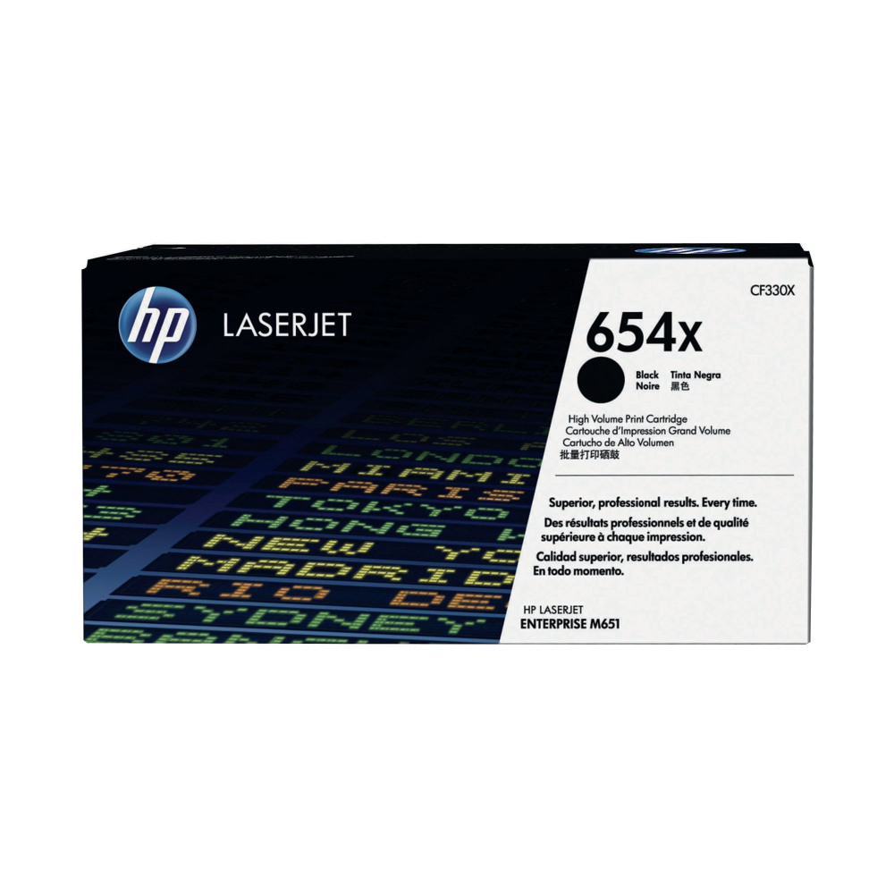 HP CF330X 654X LASERJET CART 20.5K BLACK