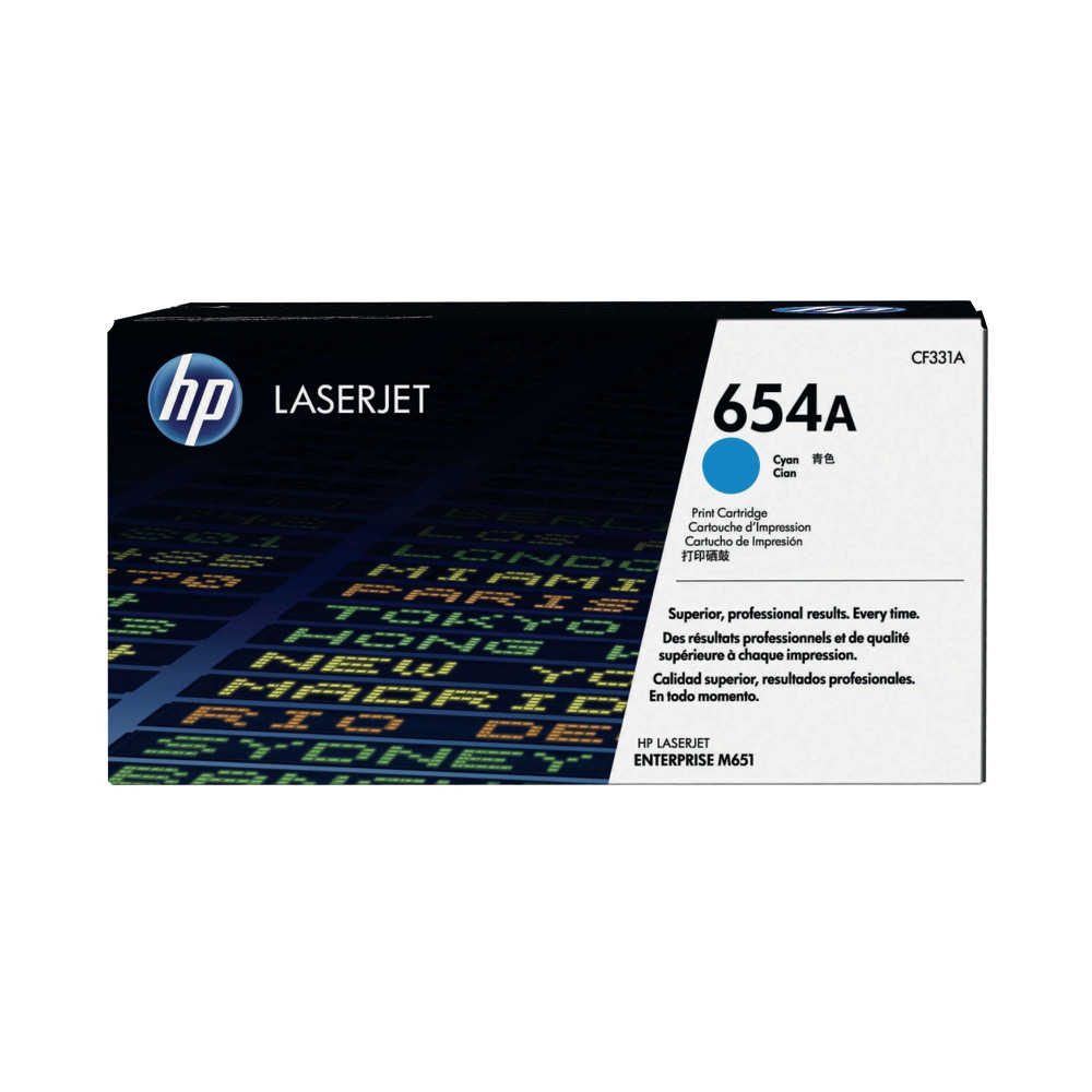 HP CF331A 654A LASERJET CART 15K CYAN