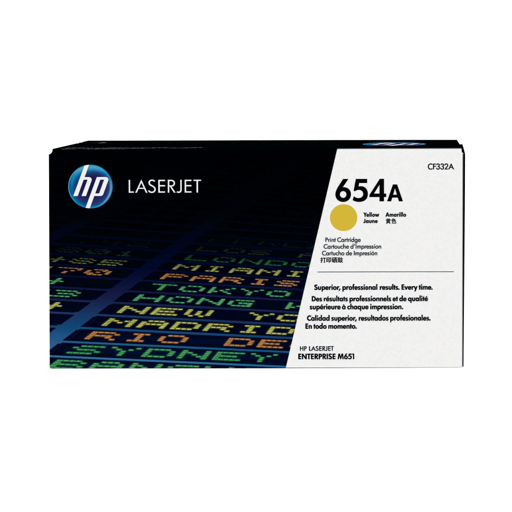 HP CF332A 654A LASERJET CART 15K YELLOW