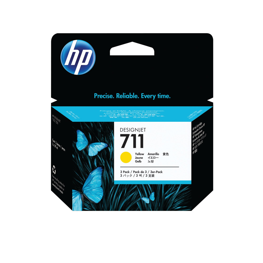 HP CZ136A 711 3 PACK 29 ML YELLOW INK