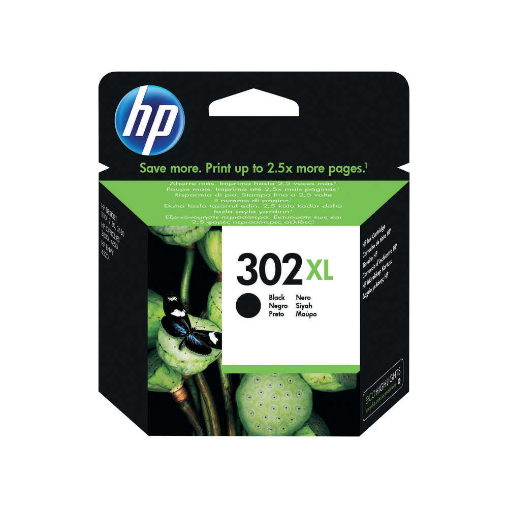 HP F6U68AE 302XL BLACK INK CARTRIDGE