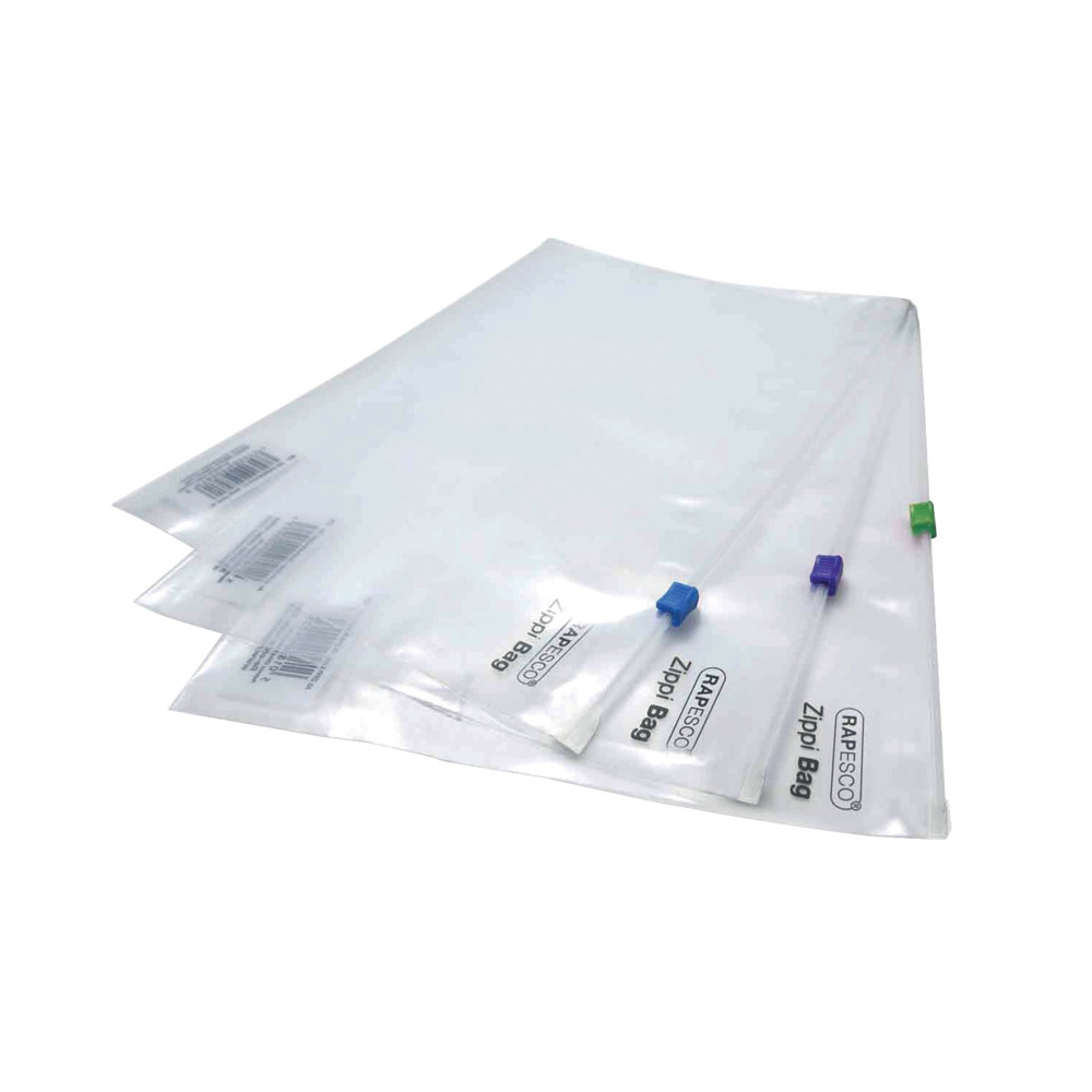 RAPESCO A4 ZIP BAG PLST ZIP 079 PK25
