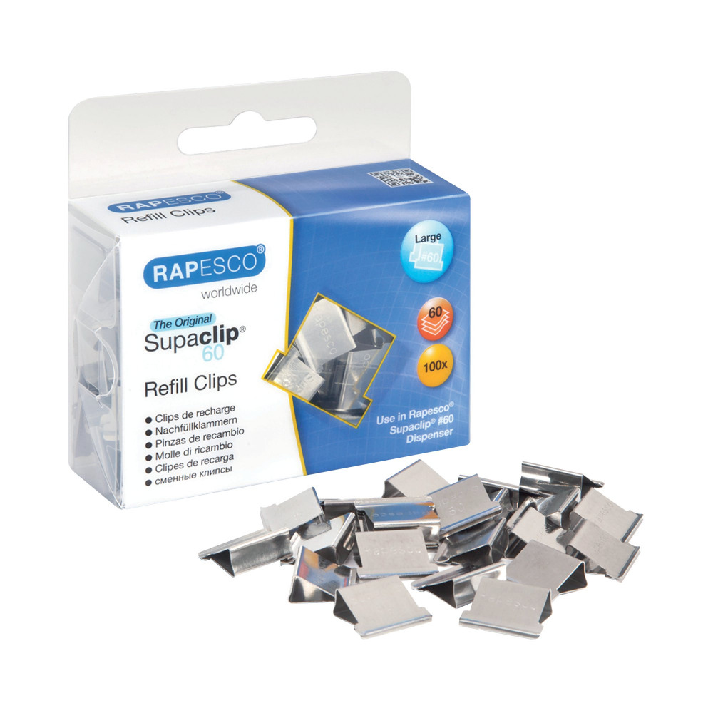 RAPESCO SUPACLIP 60 RFL SS PK100