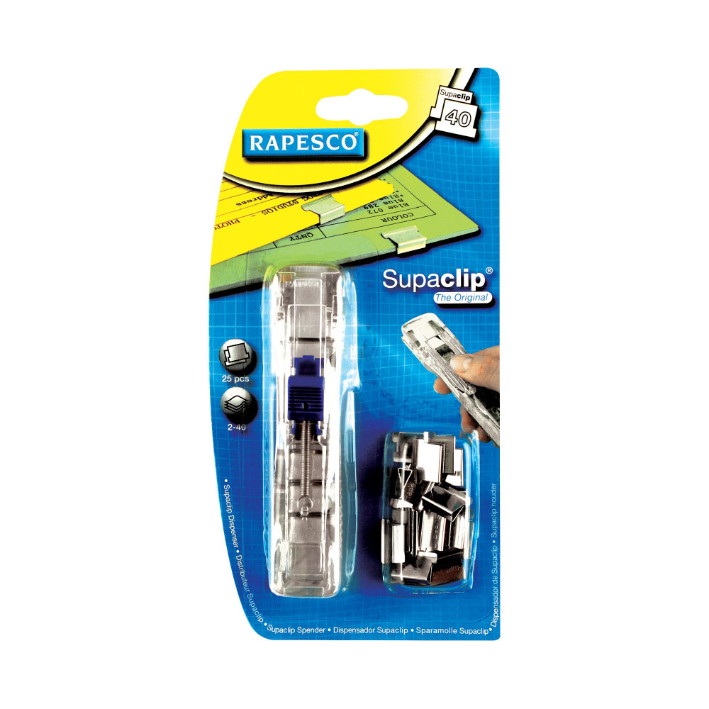 RAPESCO SUPACLIP 40 DISPENSER CLEAR
