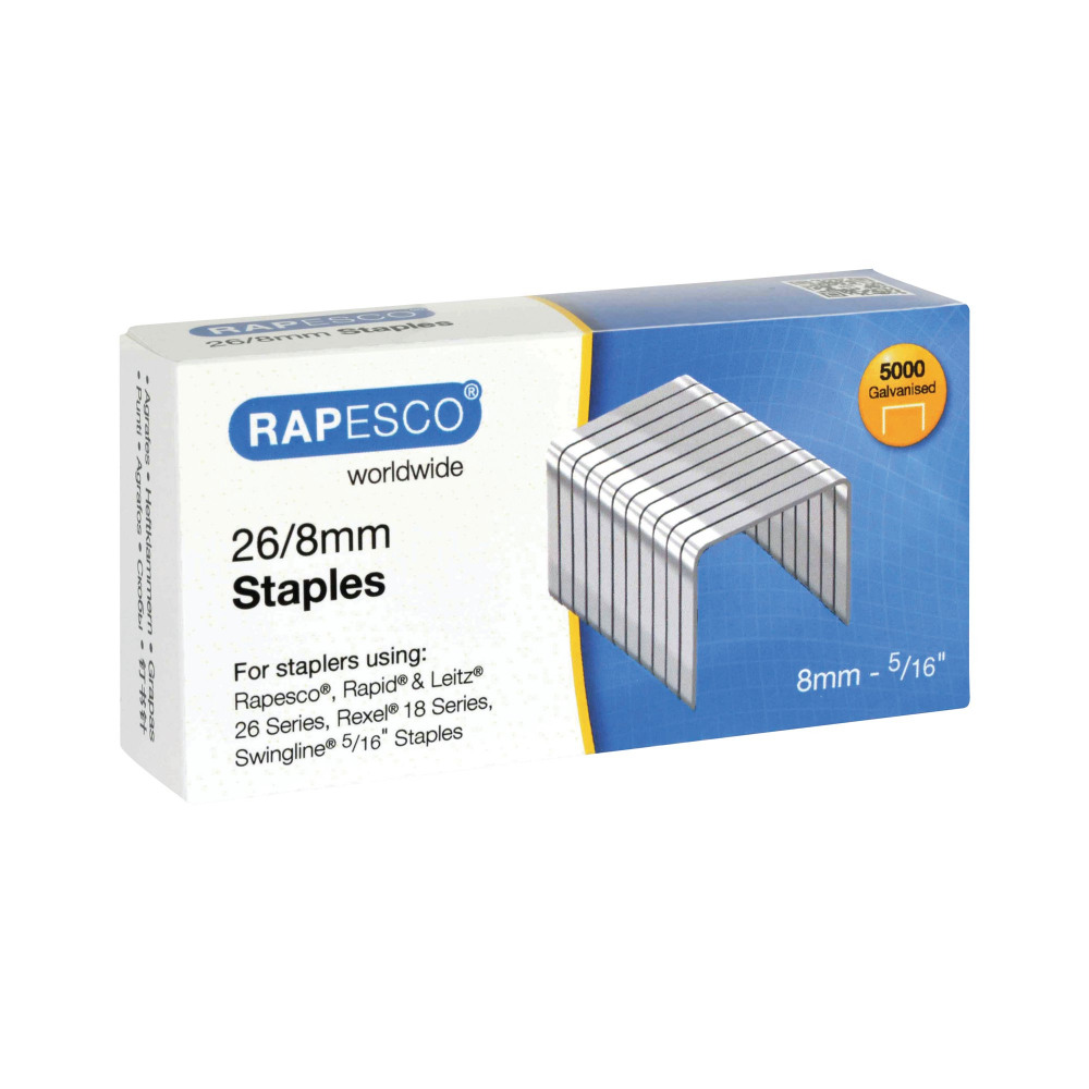 RAPESCO STAPLES 8MM 26/8 PK5000