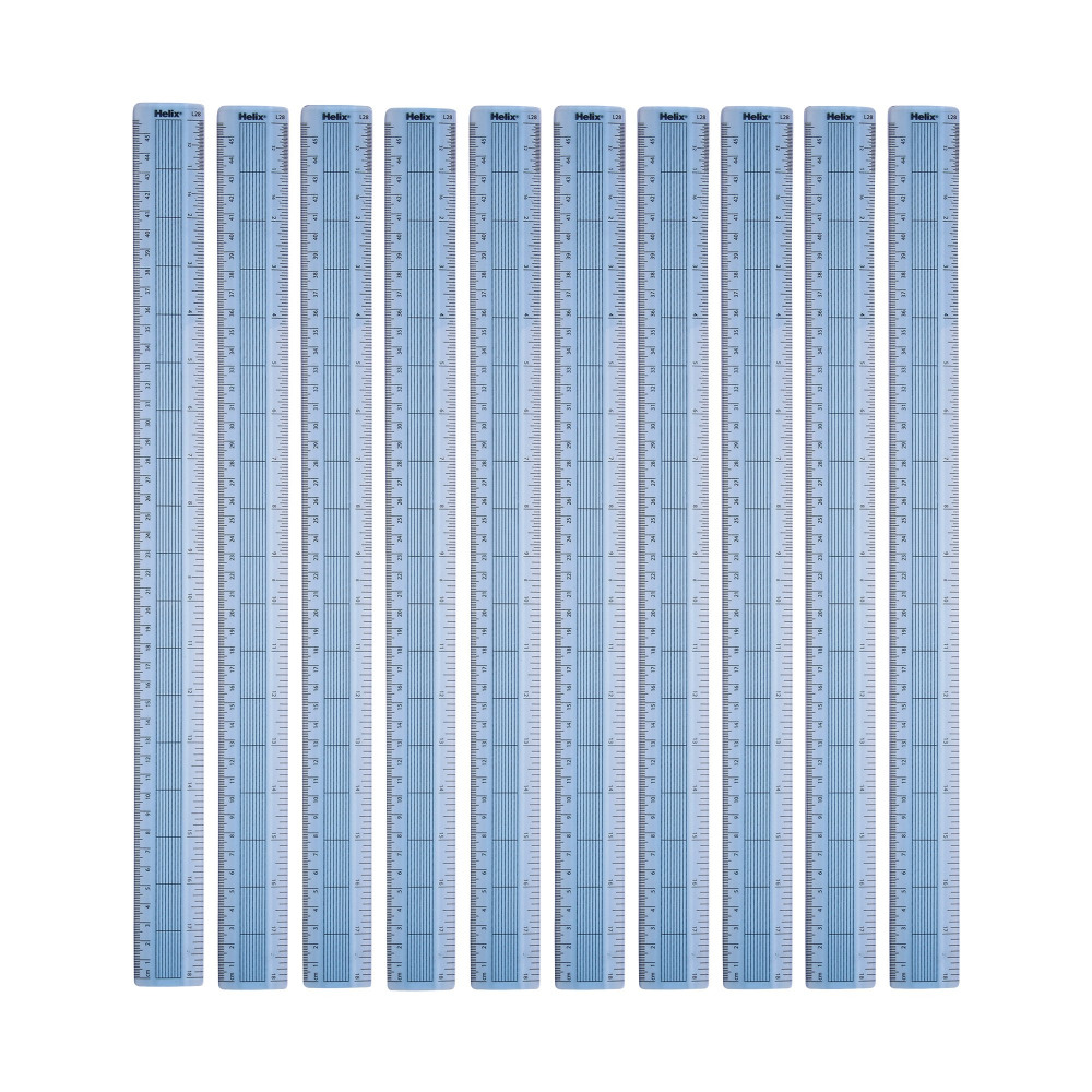 HELIX RULER 45CM SHATTERPROOF PK10