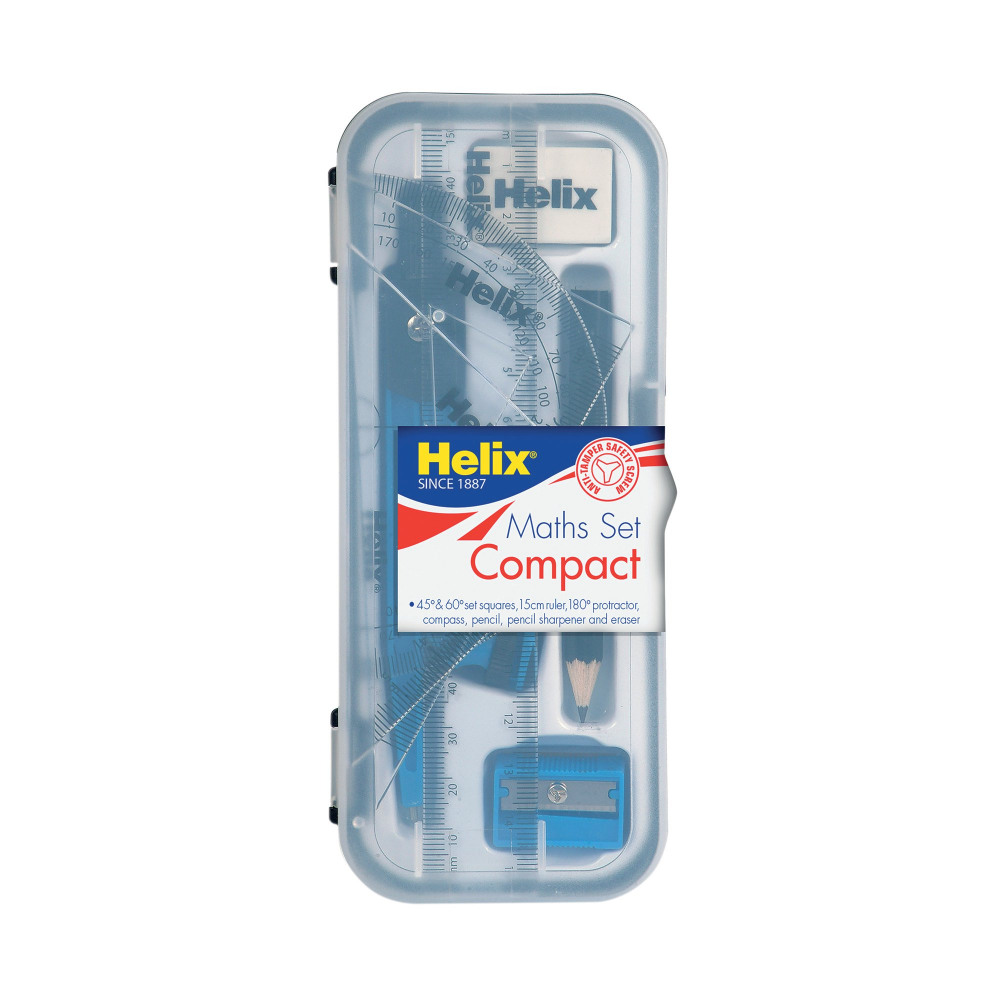 HELIX MATHS SET PLASTIC CASE PK12