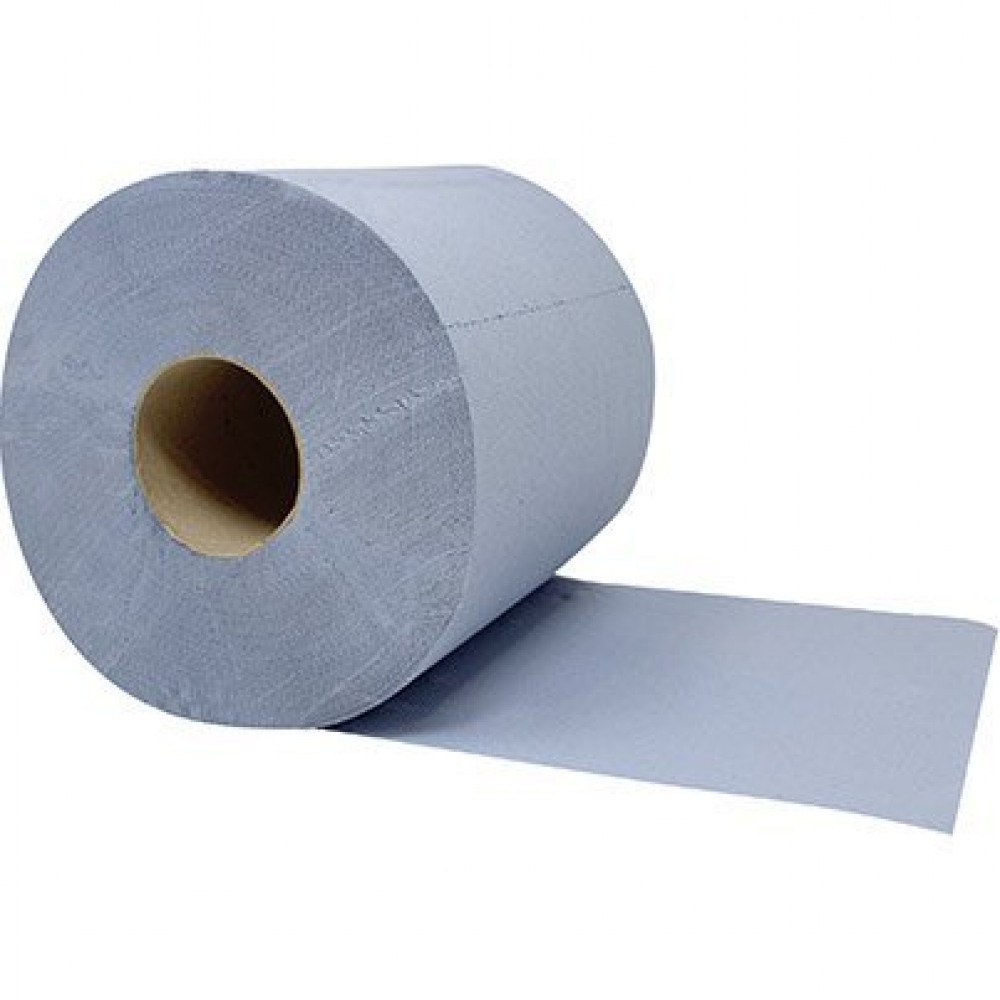 2-PLY CENTREFEED BLUE ROLL 150M PK6
