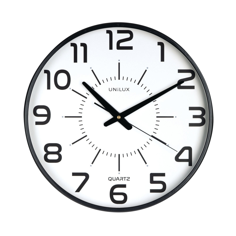 UNILUX MAXI POP BATTERY CLOCK BLACK