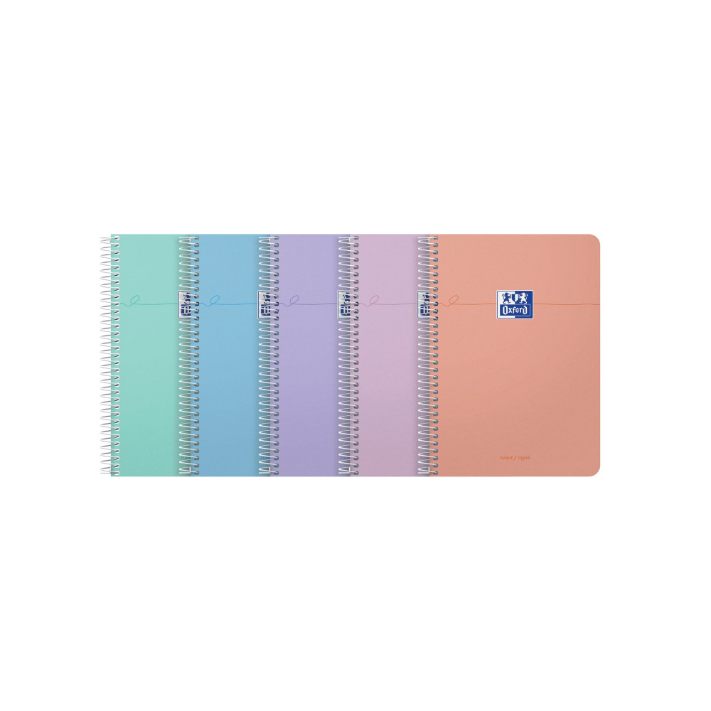 OXFORD SMART PASTEL NTBK A5 AST PK5