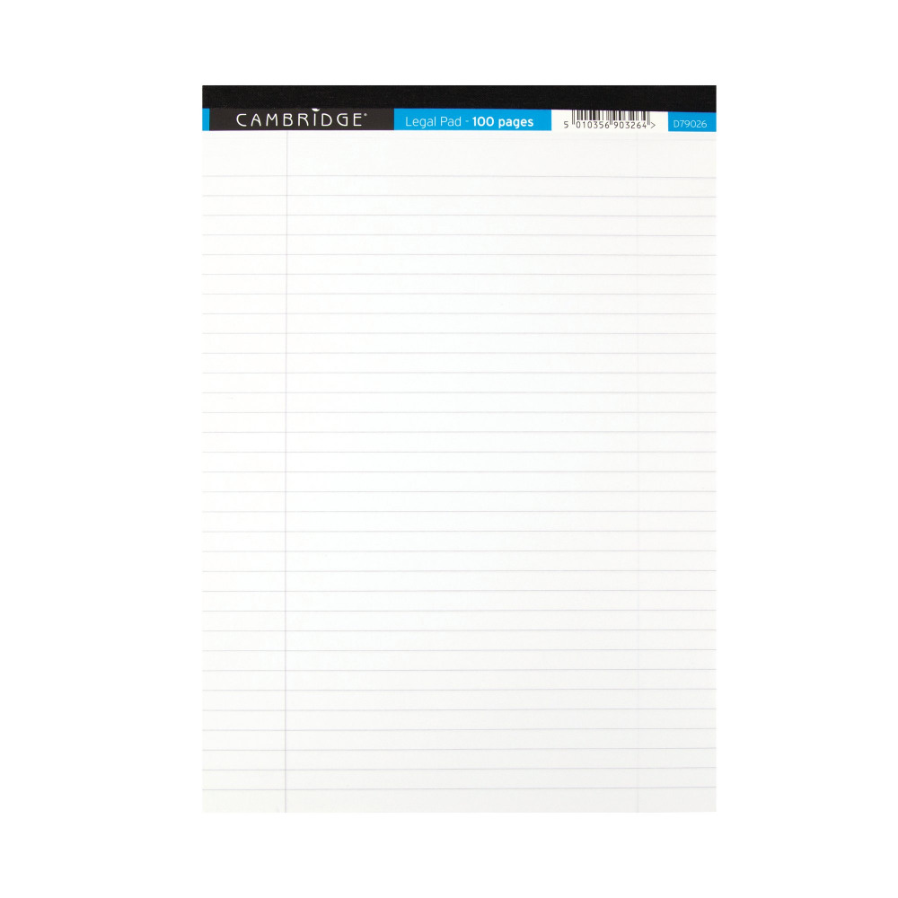CAMBRIDGE LGAL PAD A4 70GSM WHT PK10
