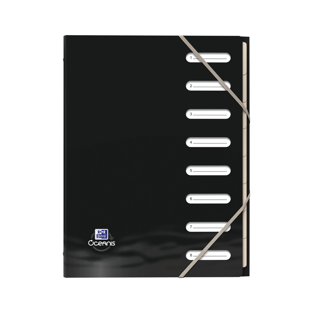 OXFORD OCEANIS 8-PART SORT FILE BLK