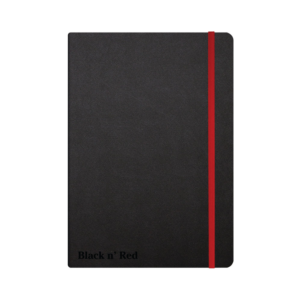 BLACK N RED HARD COVER NOTEBOOK A5