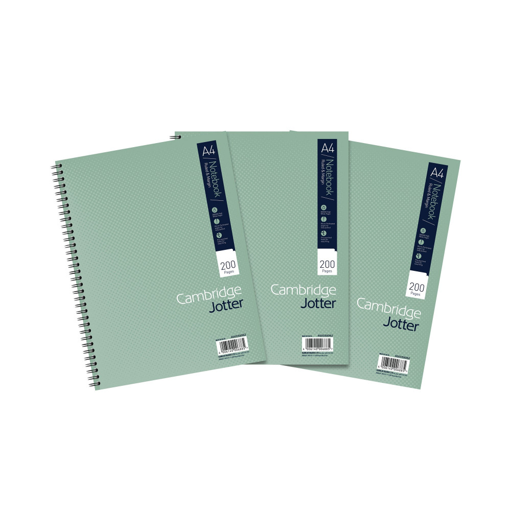 CAMBRIDGE JOTTER NOTEBK A4 200P PK3