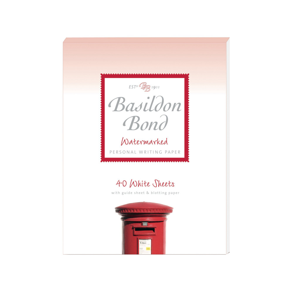 BASILDON SMALL WRITING PAD WHT PK10