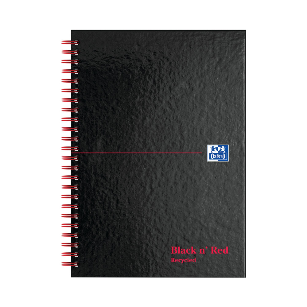 BLACK N RED RECY HB WIRE NTBK A5 PK5