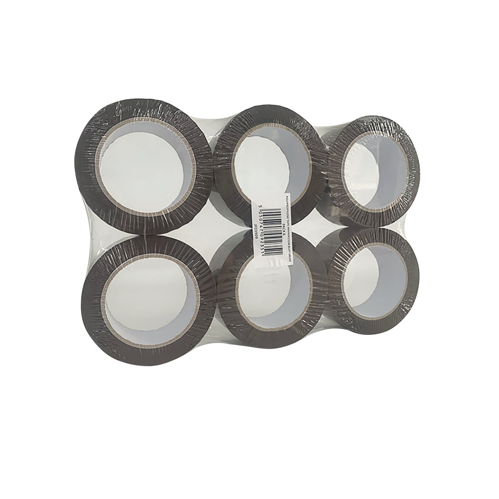 POLYPROPYLENE TAPE 48X132MM BUFF PK6