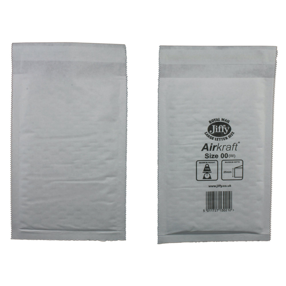 AIRKRAFT 00 BUBBLE BAG WHT PK200