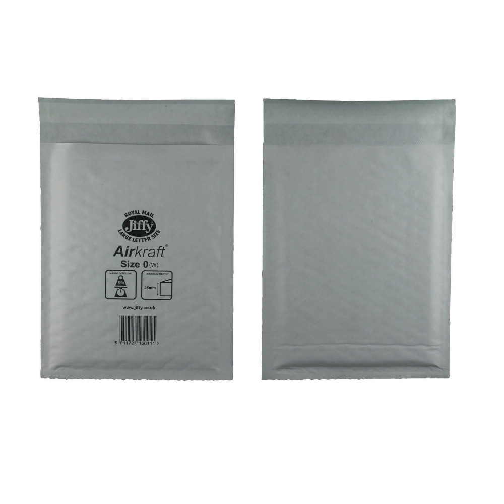AIRKRAFT 0 BUBBLE BAG WHT PK100