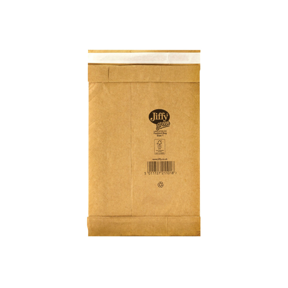 JIFFY PAD BAGS RCYL SZ 1 GLD PK100