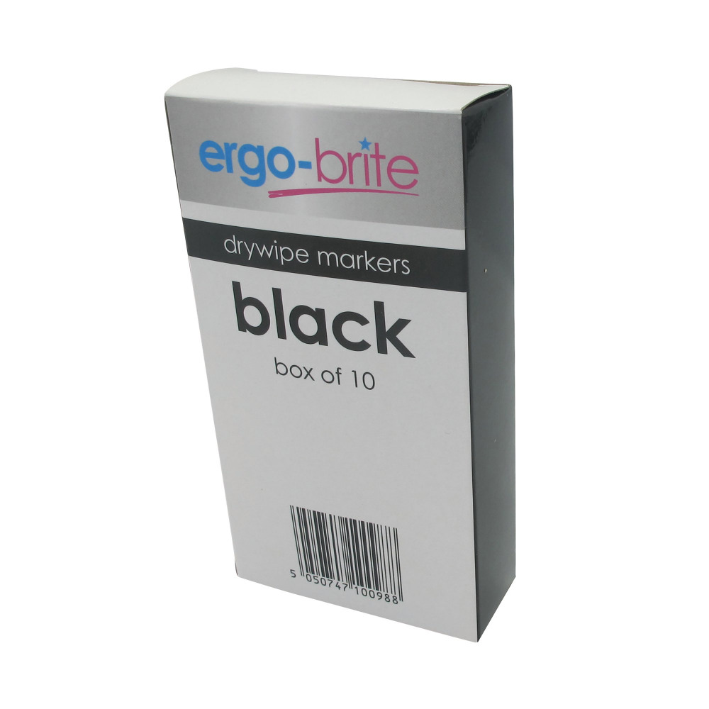 ERGO-BRITE DWIPE MARKR GRIP BLK PK10